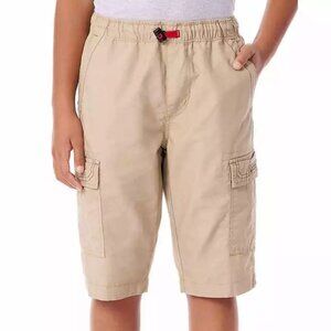 NEW Unionbay Youth Pull On Cargo Short, Elastic Waist, Tan Size M (10/12)